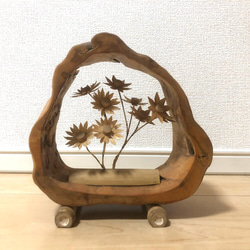 竹細工/置物/竹/ハンドメイド/枯れないお花/玄関などに/立体