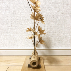 竹細工/置物/竹/ハンドメイド/枯れないお花/玄関などに/立体/オブジェ/インテリア 2枚目の画像