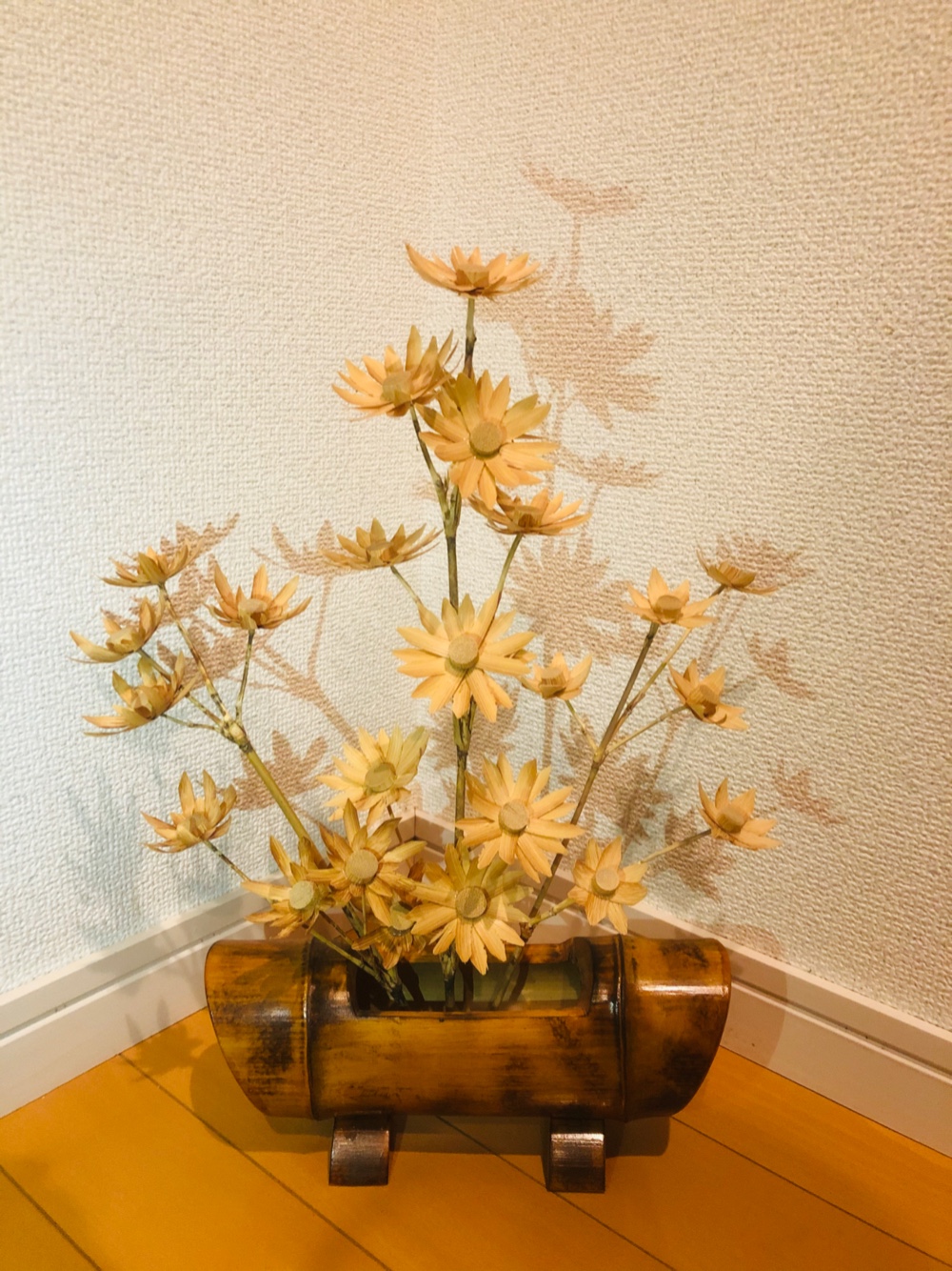 竹細工/置物/枯れない花/竹/木製/玄関に/インテリア その他インテリア