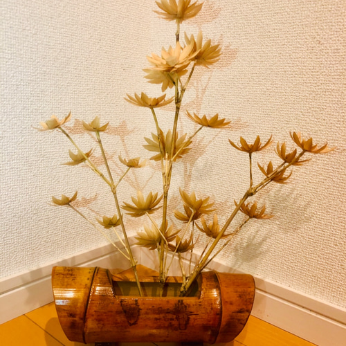 竹細工/置物/枯れない花/竹/木製/玄関に/インテリア その他インテリア