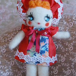 ウールフリースの文化人形　小　ココ 1枚目の画像