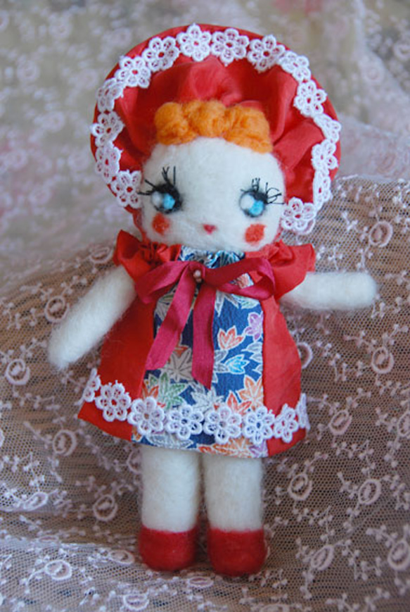 ウールフリースの文化人形　小　ココ 1枚目の画像