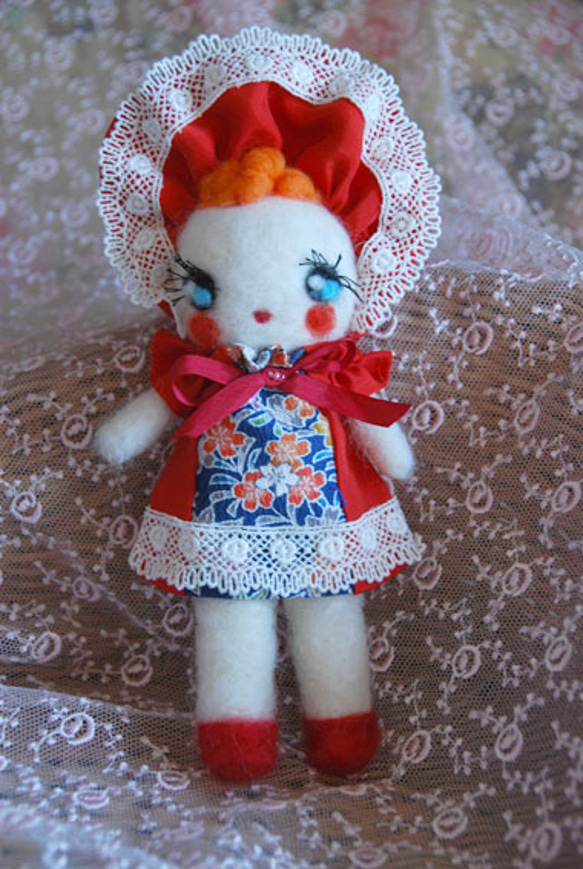 ウールフリースの文化人形　小　リリ 1枚目の画像