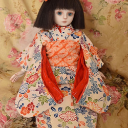 春色の着物　オールビスク球体関節人形 1枚目の画像