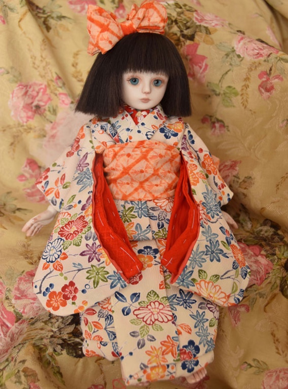春色の着物　オールビスク球体関節人形 1枚目の画像