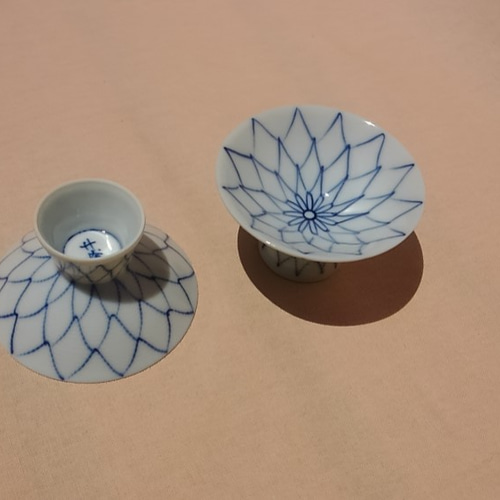 網目紋徳利と盃 おちょこ・ぐい呑み・徳利 tikuhougama 通販 9366605