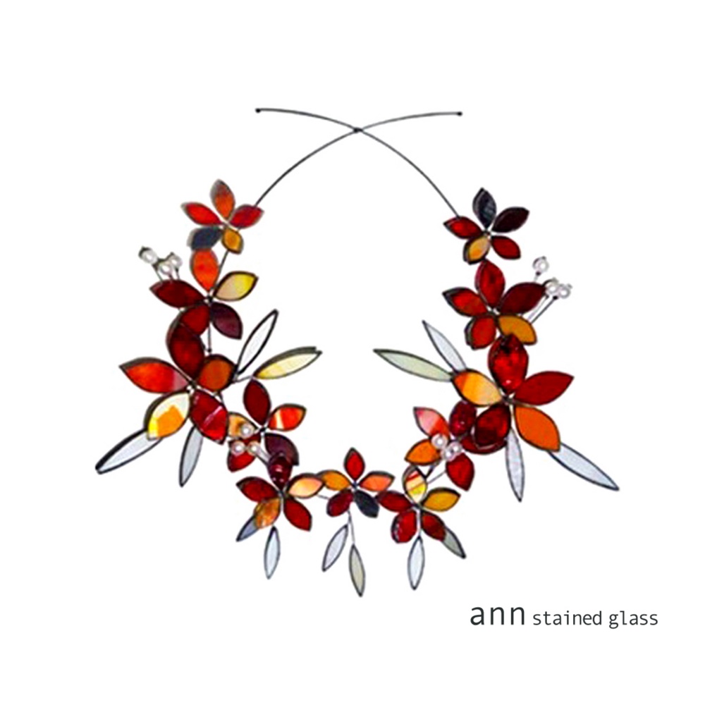 ステンドグラス フラワーリース201114R