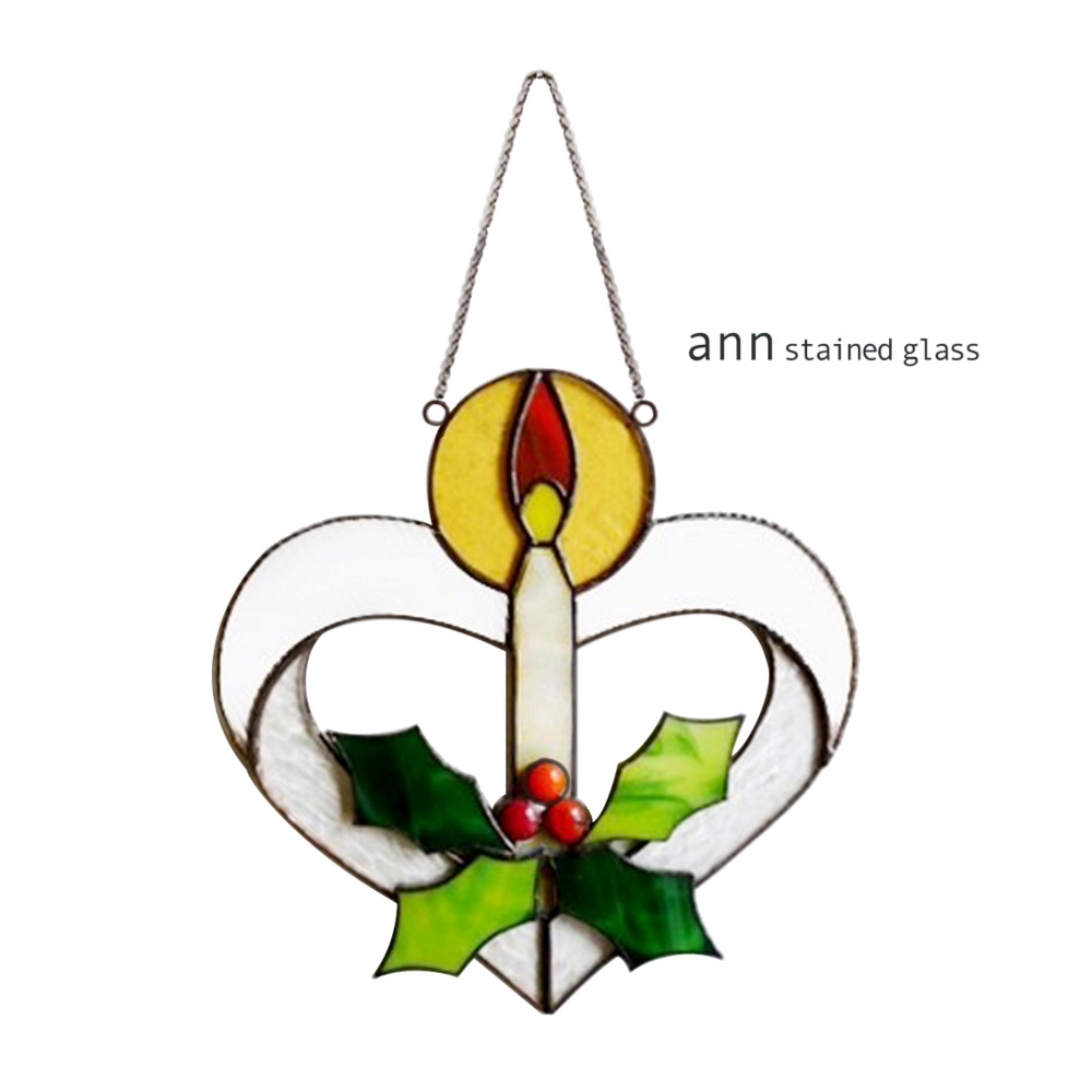 【X’mas】ステンドグラス クリスマスリースC11231