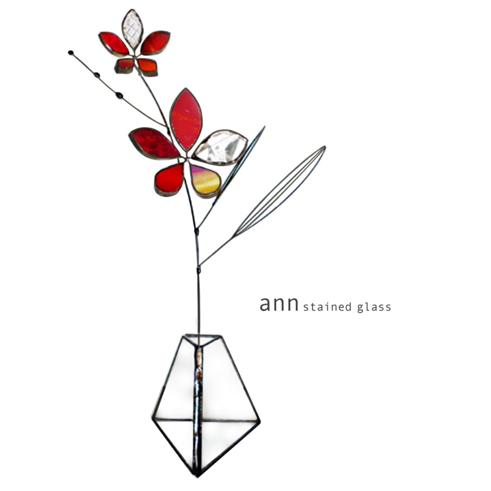 ステンドグラス　フラワー160328R