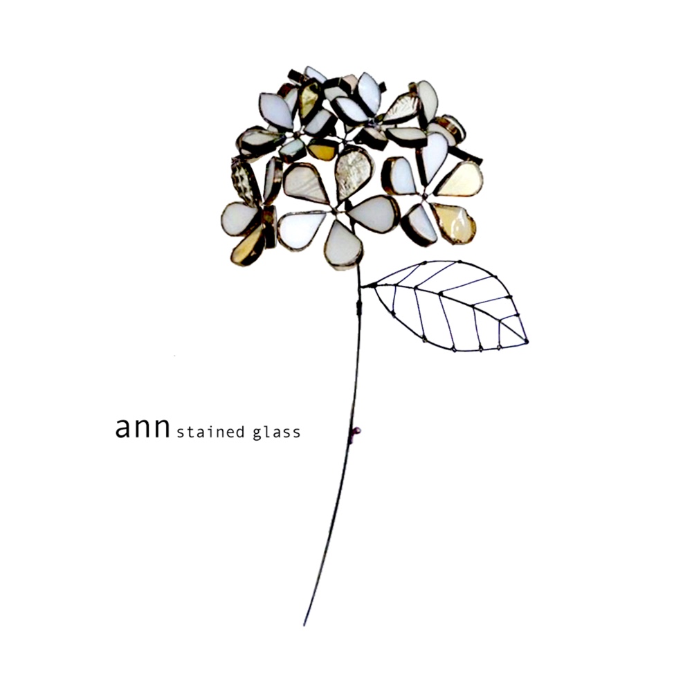 ステンドグラス　紫陽花C180524-W