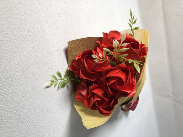 折り紙 バラの花束 10本ずつ ブーケ レッド ホワイト 赤 白 セット 7枚目の画像