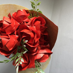 折り紙 バラの花束 10本ずつ ブーケ レッド ホワイト 赤 白 セット 9枚目の画像