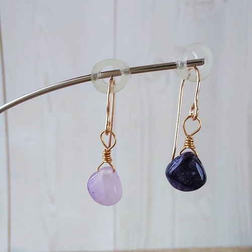 希少イットリウムフローライトのピアスチャーム＊ 希少イットリウムフローライトのピアスチャーム＊ 希少イットリウム