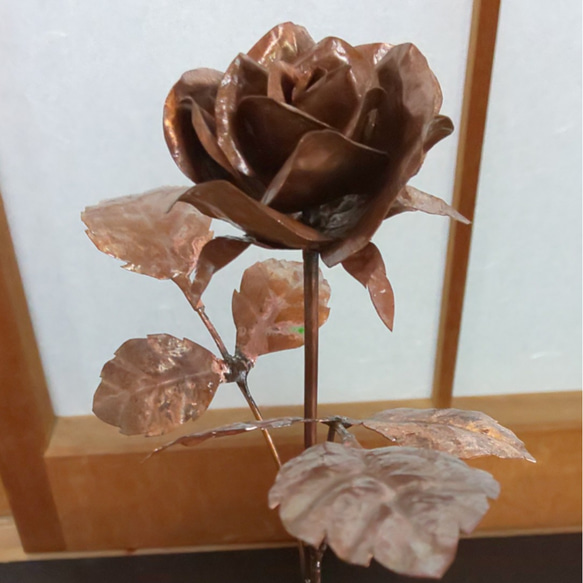 薔薇(銅板ブロンズフラワー) 3枚目の画像
