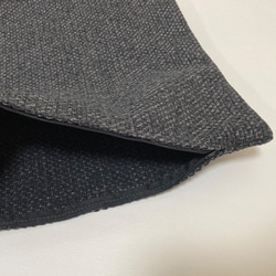 チャコールグレー ツイード調 クッションカバー  45×45㎝ ファスナー付 [モノトーン] [織り物調] 10枚目の画像