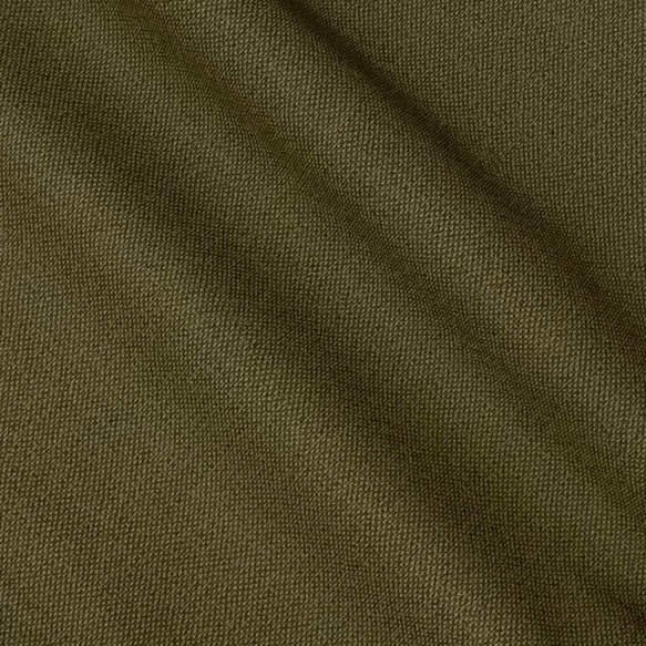 カーキ 布地風 合皮 クッションカバー 45×45㎝ ファスナー付 無地 [グリーン、緑] 3枚目の画像