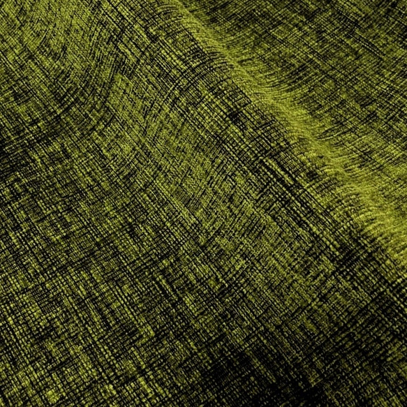 スペイン製 モール糸 グリーン 無地 クッションカバー 44×44㎝ (45cm角用) ファスナー付 [グリーン、緑] 7枚目の画像
