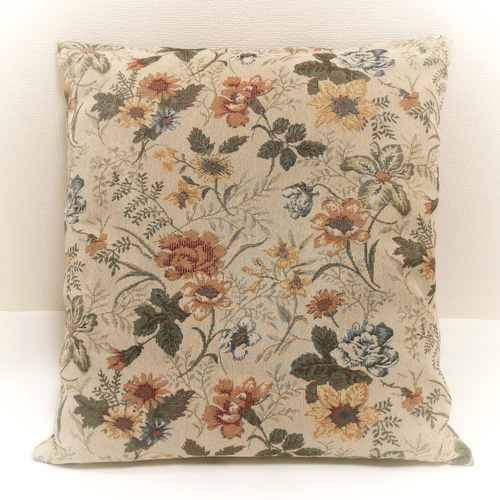 アキアカネ　花柄クッション　アンティーク アキアカネ 花柄クッション アンティーク クッションカバー 45×45用