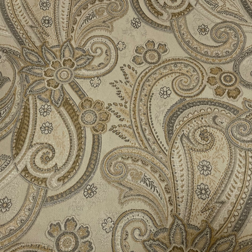 上品なペイズリー柄 ベージュクッションカバー 45×45㎝ ファスナー付