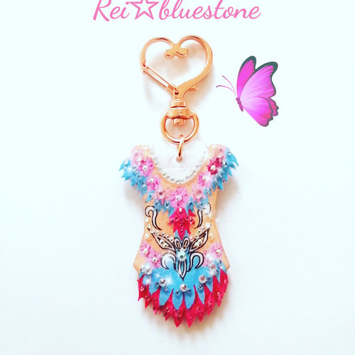 新体操 レオタードキーホルダー その他アクセサリー Rei☆blue-stone