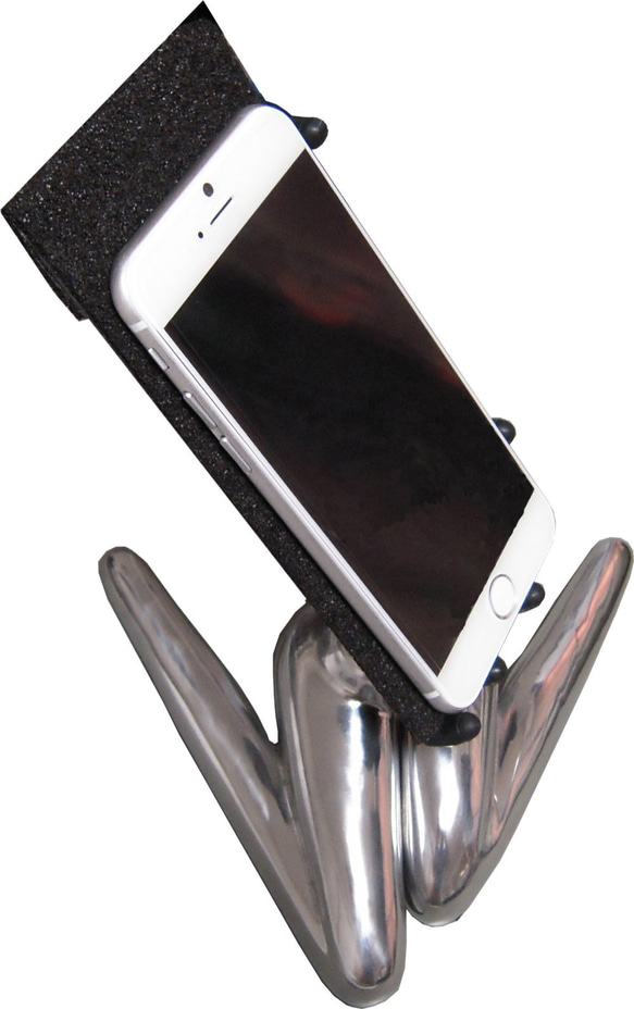 スマホスタンド　 アルミ磨き iphone7,8,se2,se3,12mini,13mini 1枚目の画像