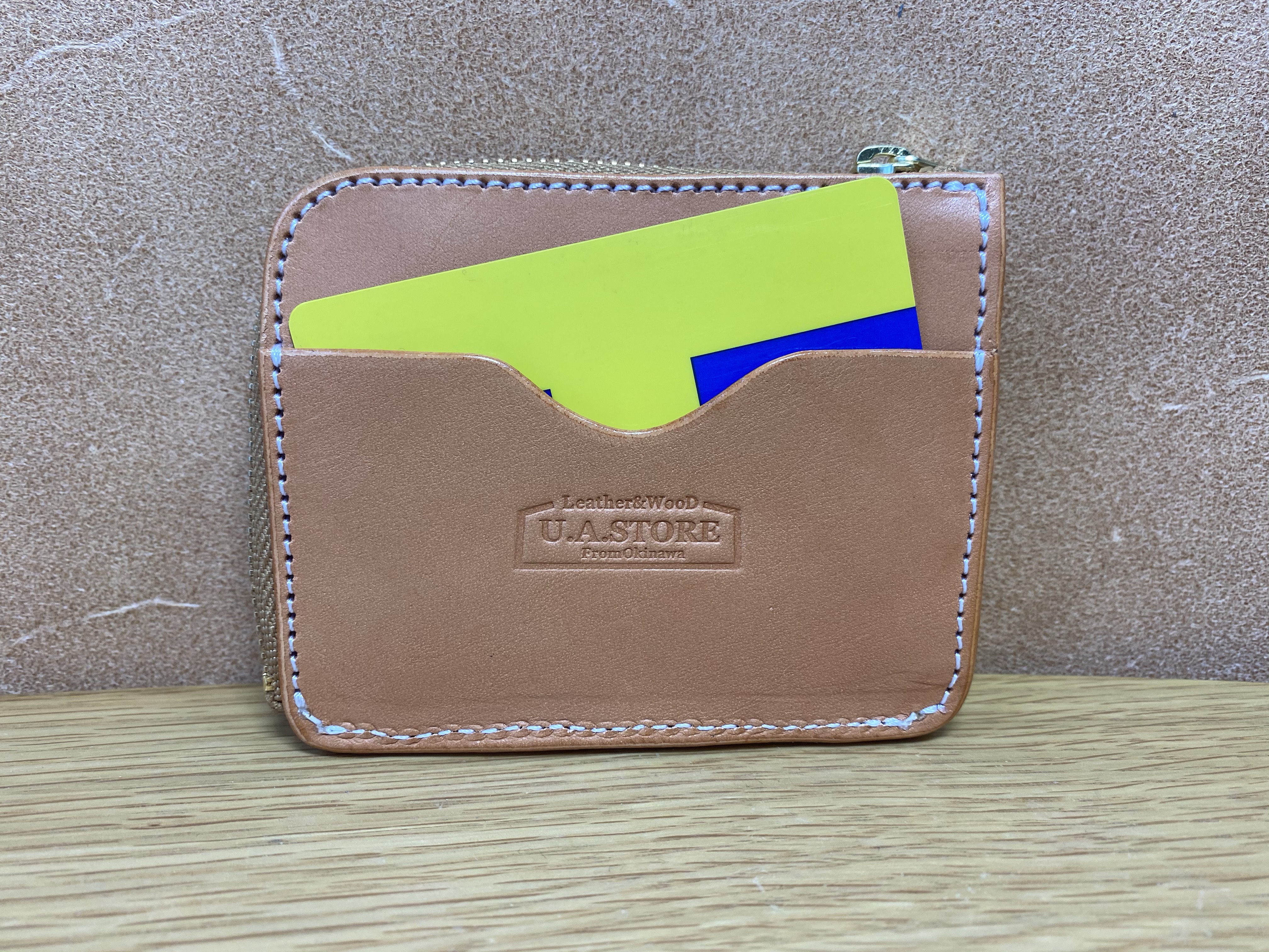 レザーファスナーL型ミニウォレット