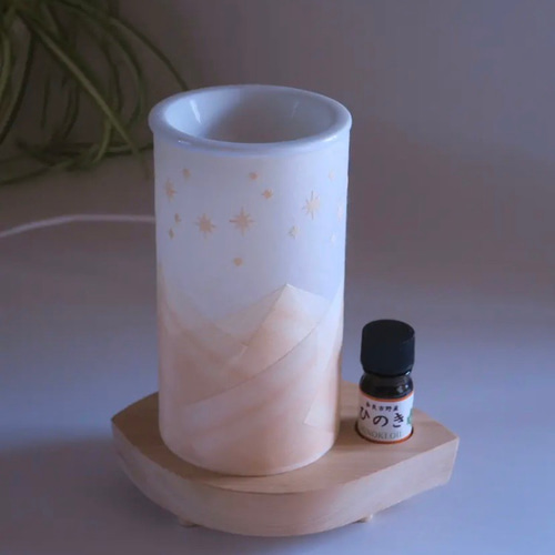 吉野ひのきアロマライト「山＋星」 吉野ひのきアロマライト「山＋星」 スタンドライト・テーブルランプ