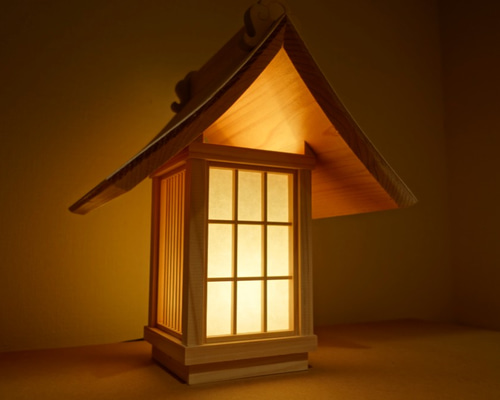 【高級】天然木の卓上型　照明器具　灯籠　間接照明　オーダーメイド 高輝度・省電力 LED 卓上 ライト 間接照明 おしゃれ テーブル