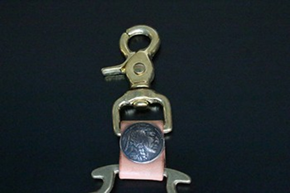 真鍮メリケンインディアンコンチョキーホルダー 4枚目の画像