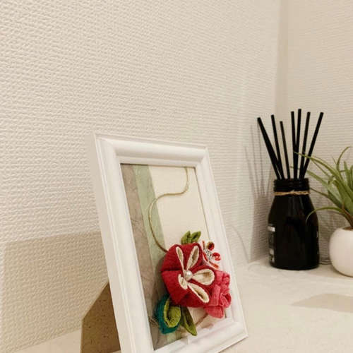 つまみ細工の額飾り フォトフレーム・写真立て OAT-handmade つまみ細工の額飾り フォトフレーム・写真立て OAT-handmade