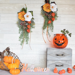 ＊どんぐりのハロウィン スワッグ＊着せ替えリボンで2way♪♪『Creema限定』 3枚目の画像