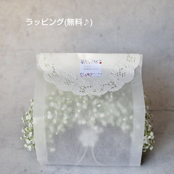 冬限定販売♪(2月末まで)＊カスミソウのふわふわバック《シルバーフォックス》先着3名様 スワッグ付き！Creema限定 6枚目の画像