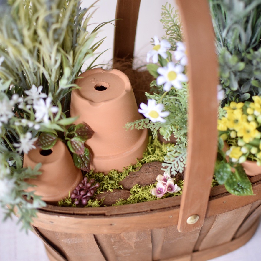 《送料無料！》枯れない 寄せ植えガーデン【木製コンテナ調】  ＊Creema限定