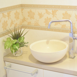涼しげ♪氷みたいなストーン入り♪観葉植物フェイクウォーターアレンジ【デスク回り トイレに最適！】 4枚目の画像