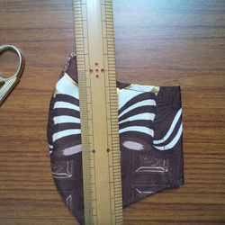 【小サイズ】ハンドメイド マスク  チョコとリボン   CHOCO 5枚目の画像