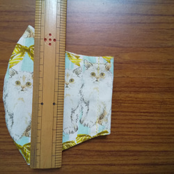 【小サイズ】ハンドメイド マスク  猫 とリボン    CHOCO 5枚目の画像