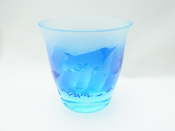 免費大玻璃杯藍色海豚 第1張的照片