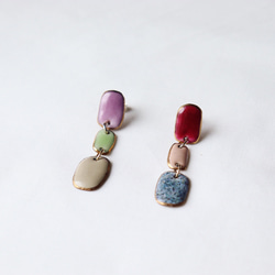 Nail tip Earrings (Type:B)七宝焼き 2枚目の画像