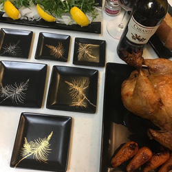 松　black×platina プレート　小 1枚目の画像