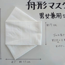 ≪3サイズ展開≫舟形マスク☆吸湿冷感ドビーストライプ【受注生産】 3枚目の画像