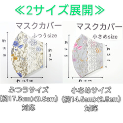 ≪2WAY≫不織布マスクカバー☆ベリーフラワー柄【受注生産】 4枚目の画像