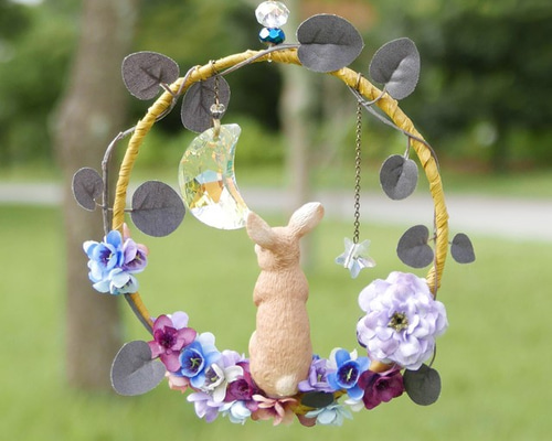 野うさぎ Wagner ラビット kunstlerschutz お月見できるかな