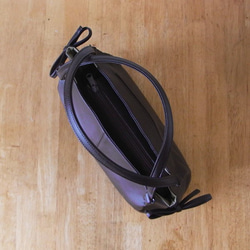 【日本送料無料】サイド手紐ショルダー　ダークブラウン（こげ茶）・無地　受注生産 5枚目の画像