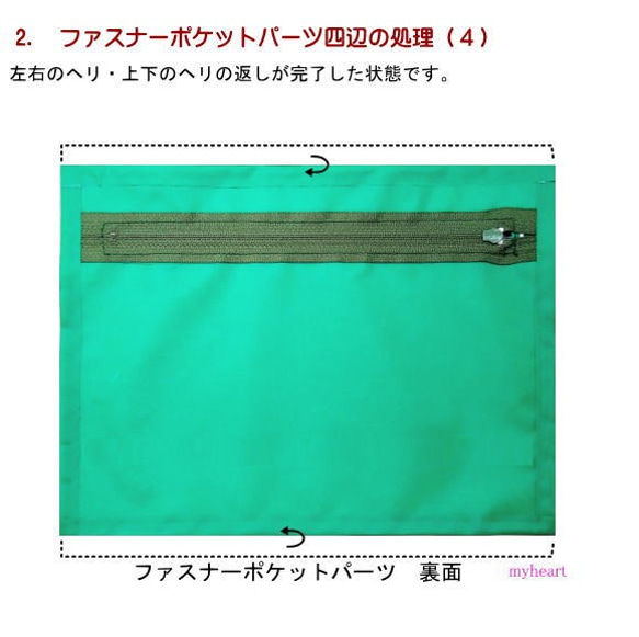 210日元+ 970日元緊固件口袋零件+布料（綠色）（1點+布料1m） 第8張的照片
