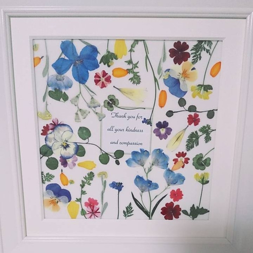 書道・押し花作品 額付き