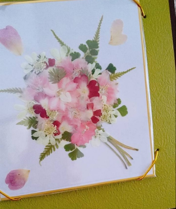 押し花額 『花束』 （ハンドメイド） 押し花額 胡蝶蘭 - HANA-RANRAN'S