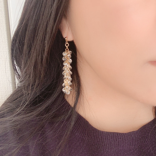 Blanco. ドロップビーズ じゃらじゃらロングピアス ピアス