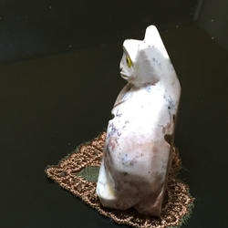 猫 ジャスパー彫刻 置物  B 3枚目の画像