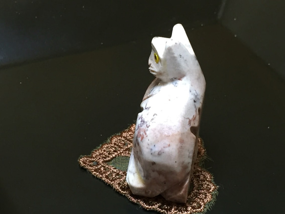 猫 ジャスパー彫刻 置物  B 3枚目の画像