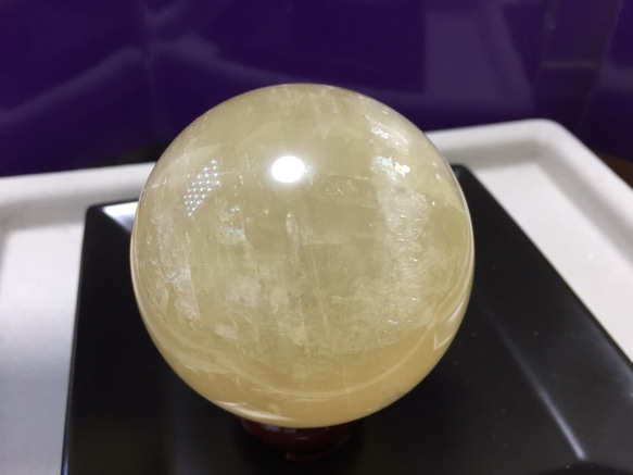 イエローカルサイト丸玉 569g 75ミリ その他インテリア雑貨 blowmam 